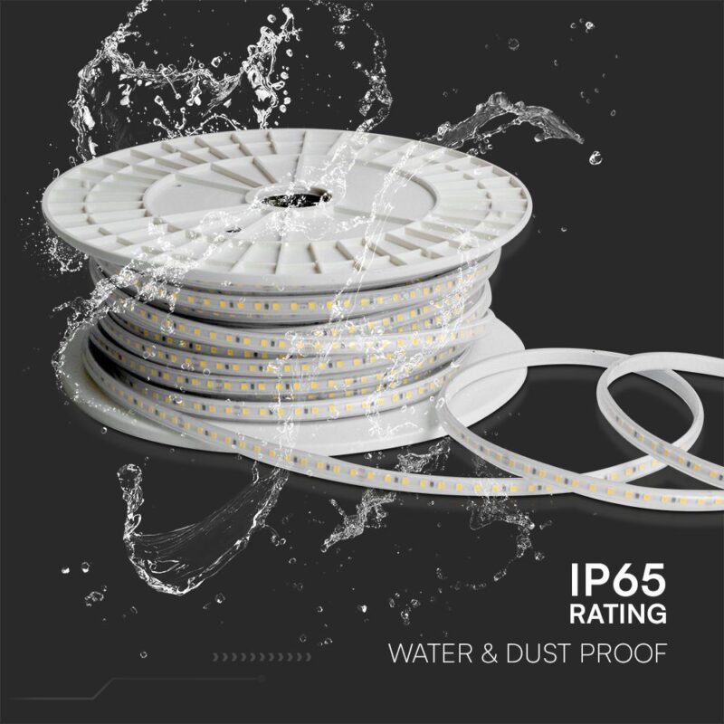 LED Ταινία 10.5W 220V V-TAC Αδιάβροχη IP65 Κόκκινη 50 Μέτρα – 23730