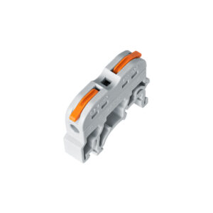 GloboStar® FAST-CONNECT 69904 Μονή Κλέμα Ράγας Ταχείας Σύνδεσης & Διακλάδωσης Καλωδίων για Ηλεκτρολογικούς Πίνακες – 1 x Είσοδος & 1 x Έξοδος με Συμβατή Διατομή Καλωδίων 0.2mm² έως 4mm² – 600V 32A Max – Μ4.5 x Π1 x Υ3.2cm – Γκρι & Πορτοκαλί – Πακέτο 10 Τεμαχίων – 5 Years Warranty