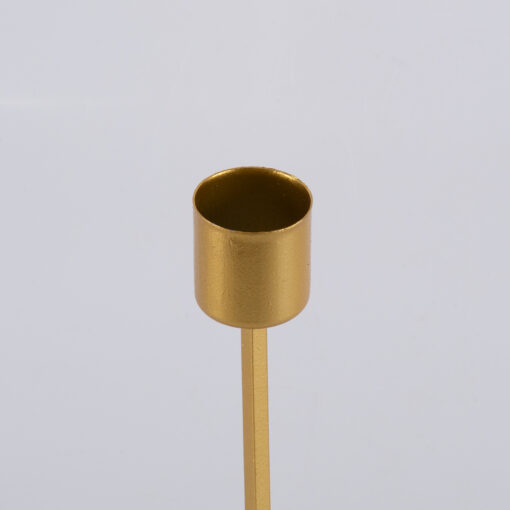 GloboStar® EVELYN 35107 Κηροπήγιο Μεταλλικό Χρυσό Φ9.5 x Υ23.5cm