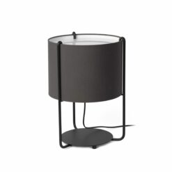 ΕΠΙΤΡΑΠΕΖΙΟ ΦΩΤΙΣΤΙΚΟ DRUM ΜΑΥΡΟ-ΓΚΡΙ        FARO – 24020-32
