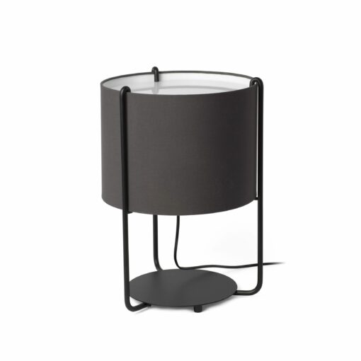 ΕΠΙΤΡΑΠΕΖΙΟ ΦΩΤΙΣΤΙΚΟ DRUM ΜΑΥΡΟ-ΓΚΡΙ        FARO – 24020-32