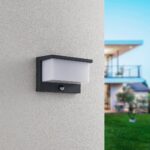 Απλίκα Τοίχου Ανθρακί με Ανιχνευτή Κίνησης NESTOS LED 13W 1300lm 3000K IP54 Trio Lighting – 240969142