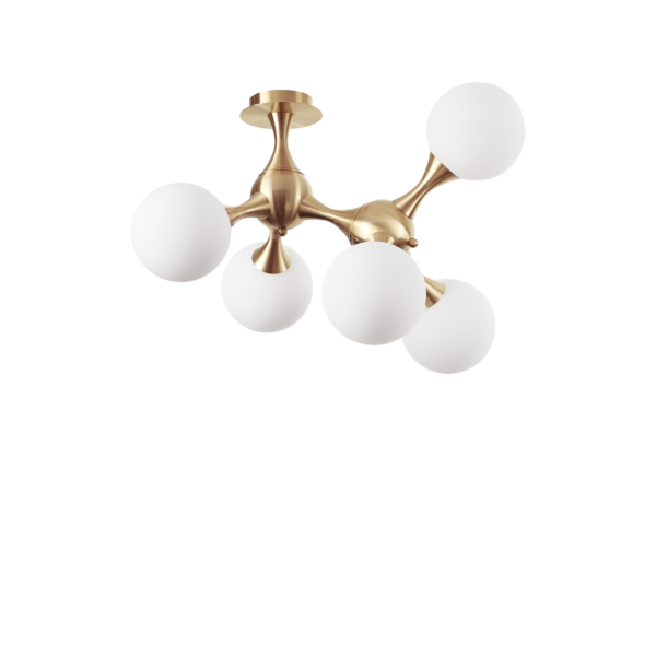 IDEAL LUX Φωτιστικό Οροφής NODI 5xE14 Χρυσού Χρώματος – 241050