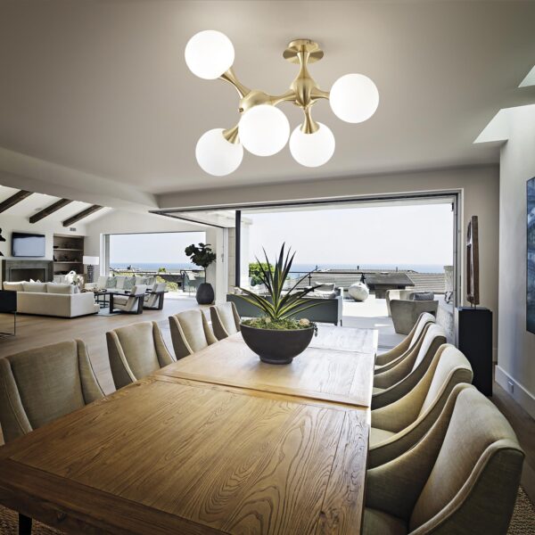 IDEAL LUX Φωτιστικό Οροφής NODI 5xE14 Χρυσού Χρώματος – 241050