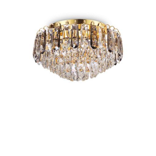 IDEAL LUX Φωτιστικό Οροφής MAGNOLIA 7xG9 Χρυσού Χρώματος – 241296