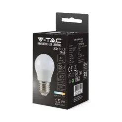 LED λάμπα E27 G45 SMD 3.7W φυσικό λευκό 4000K V-TAC – 214162