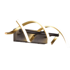 Φωτιστικό Τοίχου Trio Lighting SEQUENCE , 22W · 2800lm, 2300+3000+4000K Ορείχαλκος Ματ Αλουμίνιο, Step Dimmable, Χρώματα Ρυθμιζόμενα στο Φωτιστικό  – 241810208