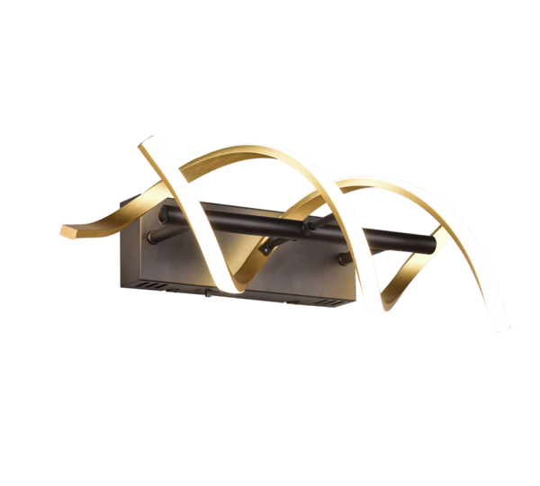 Φωτιστικό Τοίχου Trio Lighting SEQUENCE , 22W · 2800lm, 2300+3000+4000K Ορείχαλκος Ματ Αλουμίνιο, Step Dimmable, Χρώματα Ρυθμιζόμενα στο Φωτιστικό  – 241810208