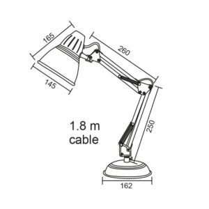 Φωτιστικό Γραφείου E27 Μέταλλο-Πλαστικό Λευκό Ματ ACA DECOR – 2429MWH