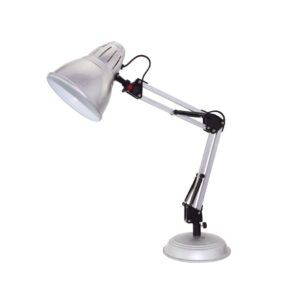 Φωτιστικό Γραφείου E27 Μέταλλο-Πλαστικό Ασημί ACA DECOR – 2429MSV