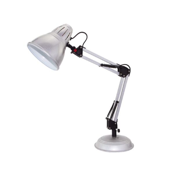 Φωτιστικό Γραφείου E27 Μέταλλο-Πλαστικό Ασημί ACA DECOR – 2429MSV