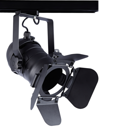Μαύρο Σποτ Ράγας Τριφασικό Track Light Ατσάλι 1xE27 PAR30 4 Καλωδίων ACA – 242TLB4W
