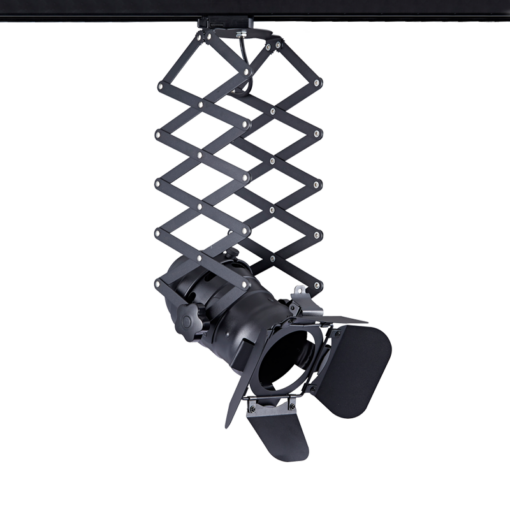 Μαύρο Σποτ Ράγας Τριφασικό Track Light Ατσάλι 1xE27 PAR30 4 Καλωδίων ACA – 243TLB4W