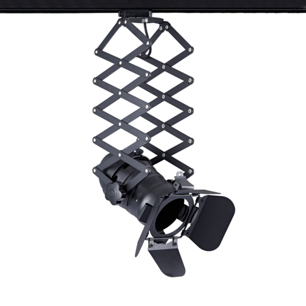 Μαύρο Σποτ Ράγας Τριφασικό Track Light Ατσάλι 1xE27 PAR30 4 Καλωδίων ACA – 243TLB4W