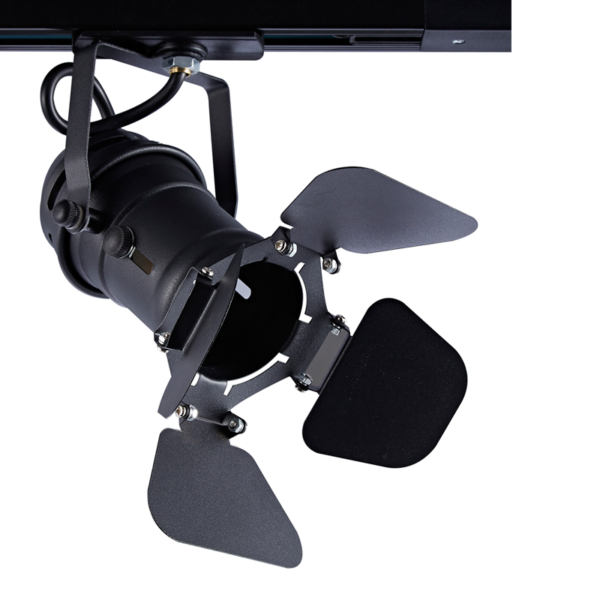 Μαύρο Σποτ Ράγας Μονοφασικό Track Light Ατσάλι 1xGU10 2 Καλωδίων ACA – 244TLB2W