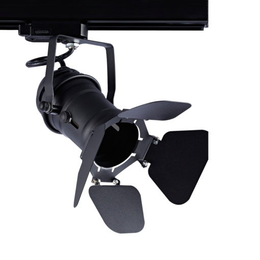 Μαύρο Σποτ Ράγας Τριφασικό Track Light Ατσάλι GU10 4 Καλωδίων ACA – 244TLB4W