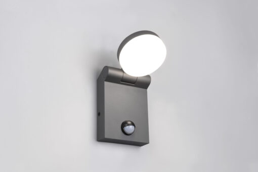Απλίκα Τοίχου Περιστρεφόμενη Ανθρακί ADOUR με Αισθητήρα Κίνησης LED 7.5W 750lm CCT IP44 Trio Lighting – 245569142