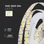 LED Ταινία 17W V-TAC Dimmable 1700lm/m Θερμό 3000K 5 Μέτρα – 212461