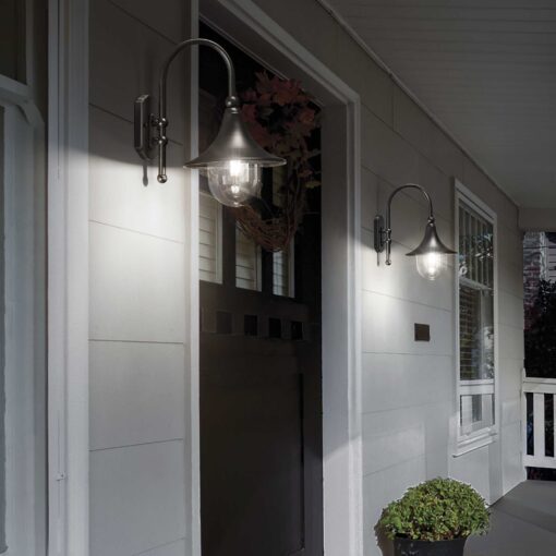IDEAL LUX Απλίκα Τοίχου CIMA 1xE27 IP43 Καφέ Χρώματος – 246826