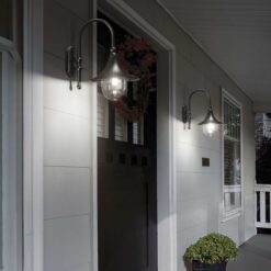 IDEAL LUX Απλίκα Τοίχου CIMA 1xE27 IP43 Μαύρου Χρώματος – 024134