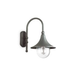 IDEAL LUX Απλίκα Τοίχου CIMA 1xE27 IP43 Χρώματος Ανθρακί – 246819
