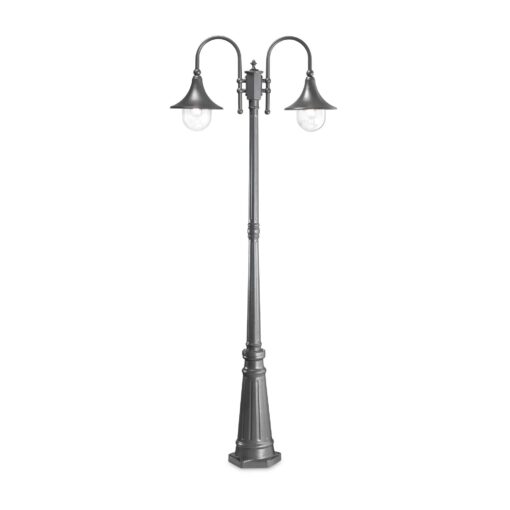 IDEAL LUX Φωτιστικό Κήπου CIMA 2xE27 IP43 2,16m Χρώματος Ανθρακί – 246833