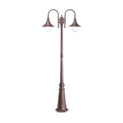 IDEAL LUX Φωτιστικό Δαπέδου Κήπου CIMA 2xE27 2,16m Καφέ Χρώματος – 246840
