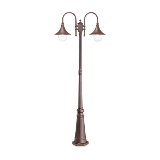 IDEAL LUX Φωτιστικό Δαπέδου Κήπου CIMA 2xE27 2,16m Καφέ Χρώματος – 246840
