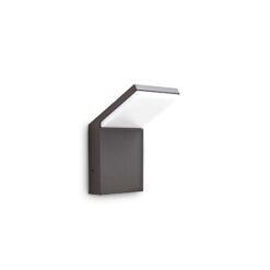 IDEAL LUX Επιτοίχιο Φωτιστικό Βεράντας STYLE LED 9W 3000K IP54 Χρώματος Ανθρακί – 246857