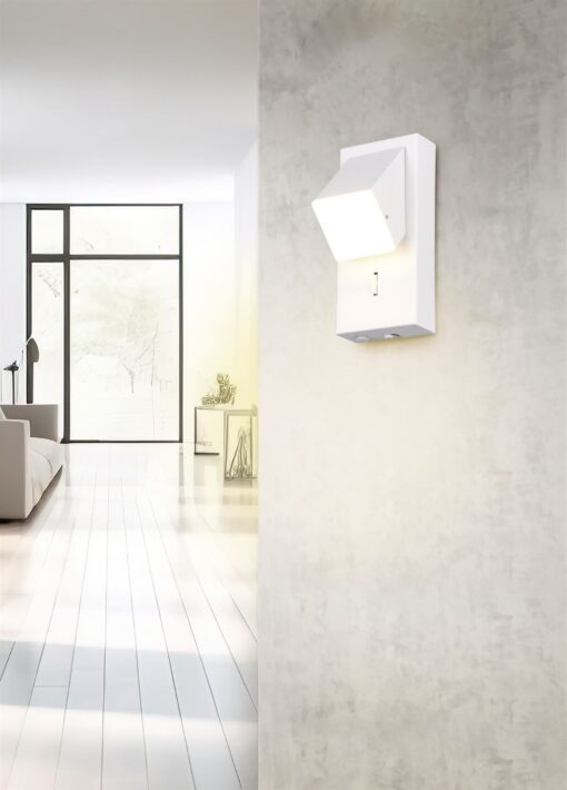 Φωτιστικό Τοίχου Περιστρεφόμενο Λευκό Ματ RAGLAN LED 3.8W 400lm 3000K με Διακόπτη Trio Lighting – 248570131