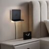 Φωτιστικό Τοίχου Κρεβατιού Μαύρο Ματ FAIRFIELD LED 9W 950lm 3000K Step Dimmable με USB & Ασύρματο Φορτιστή Trio Lighting – 248670132
