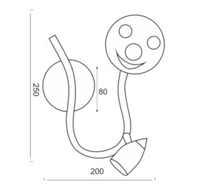 Απλίκα Παιδικό Φωτιστικό Τοίχου / Οροφής 1xGU10 Ήλιος ACA DECOR  – 2491P