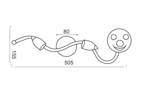 Απλίκα Παιδικό Φωτιστικό Τοίχου / Οροφής 2xGU10 Ήλιος ACA DECOR  – 2492D