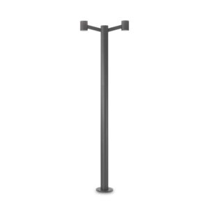 IDEAL LUX Φωτιστικό Δαπέδου Κήπου CLIO 2xE27 IP44 1.97m Ανθρακί Χρώματος – 249490