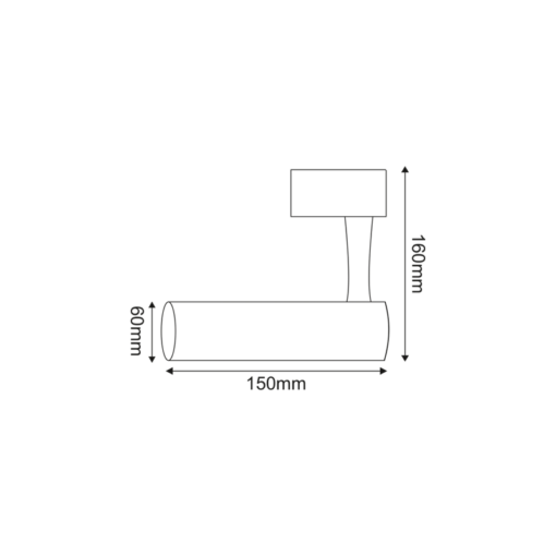 Φωτιστικό Ράγας Μαύρο 1xGU10 4 Καλωδίων ACA – 24TLA4B