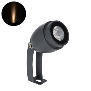 GloboStar® TREELIGHT-TREEGAL 90460 Σποτ Φωτισμού Ειδικό για Φυτά – Δέντρα με Βάση Μπετού & Κορμού LED 3W 315lm 15° DC 24V Αδιάβροχο IP67 Φ5 x Υ14.7cm Αρχιτεκτονικό Πορτοκαλί 2200K – Γκρι Ανθρακί – 3 Years Warranty