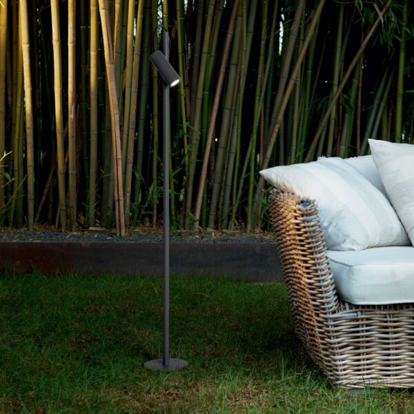 IDEAL LUX Φωτιστικό Δαπέδου Κήπου 1,10m HUB LED 4.5W 3000K IP54 Χρώματος Ανθρακί – 251257