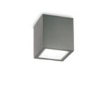 IDEAL LUX Φωτιστικό Οροφής Βεράντας TECHO 1xGU10 IP54 Χρώματος Ανθρακί – 251516