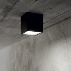 IDEAL LUX Φωτιστικό Οροφής TECHO 1xGU10 IP54 Γκρι Χρώματος – 326887