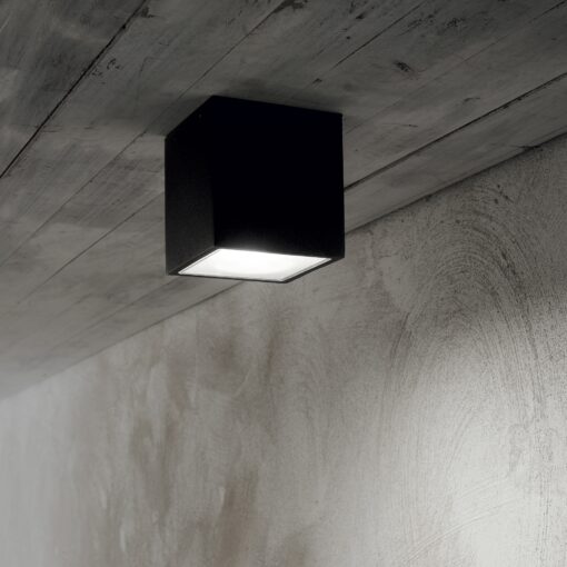 IDEAL LUX Φωτιστικό Οροφής TECHO 1xGU10 IP54 Γκρι Χρώματος – 326887