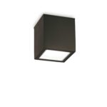 IDEAL LUX Φωτιστικό Οροφής Βεράντας TECHO 1xGU10 IP54 Μαύρου Χρώματος  – 251530