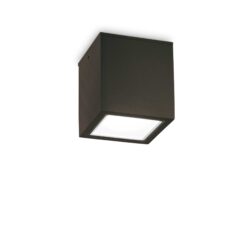 IDEAL LUX Φωτιστικό Οροφής Βεράντας TECHO 1xGU10 IP54 Μαύρου Χρώματος  – 251530