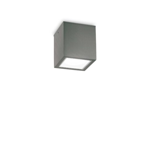 IDEAL LUX Φωτιστικό Οροφής Βεράντας TECHO 1xGU10 IP54 Χρώματος Ανθρακί – 251554