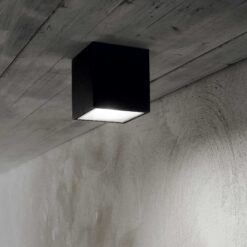 IDEAL LUX Φωτιστικό Οροφής TECHO 1xGU10 IP54 Γκρι Χρώματος – 326894