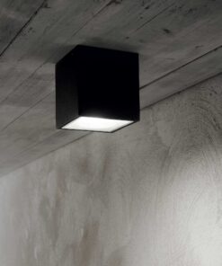 IDEAL LUX Φωτιστικό Οροφής TECHO 1xGU10 IP54 Γκρι Χρώματος – 326894