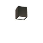 IDEAL LUX Φωτιστικό Οροφής Βεράντας  TECHO 1xGU10 IP54 Μαύρου Χρώματος – 251578