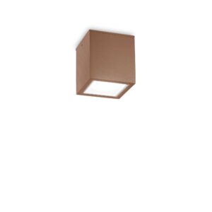 IDEAL LUX Φωτιστικό Οροφής Βεράντας TECHO 1xGU10 IP54 Καφέ Χρώματος – 251592