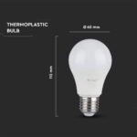 LED Λάμπα E27 A60 8.5W V-TAC PRO Samsung Chip 200° 1055lm Θερμό Λευκό 3000K – 252