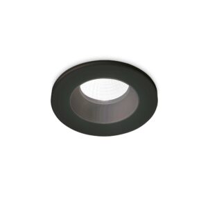 IDEAL LUX Χωνευτό Φωτιστικό Σποτ Οροφής ROOM-65 LED 8W 3000K IP65 Μαύρου Χρώματος – 252032
