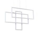 IDEAL LUX Κρεμαστό Φωτιστικό FRAME LED 93W 3000K Λευκού Χρώματος – 253589